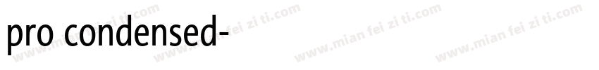 pro condensed字体转换